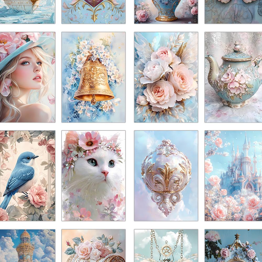 32pcs, Macaron Dream Girl Postcard, Birthday/Anniversary Gift, Collectible, Suitable for Gift Giving, Can Be Mailed.