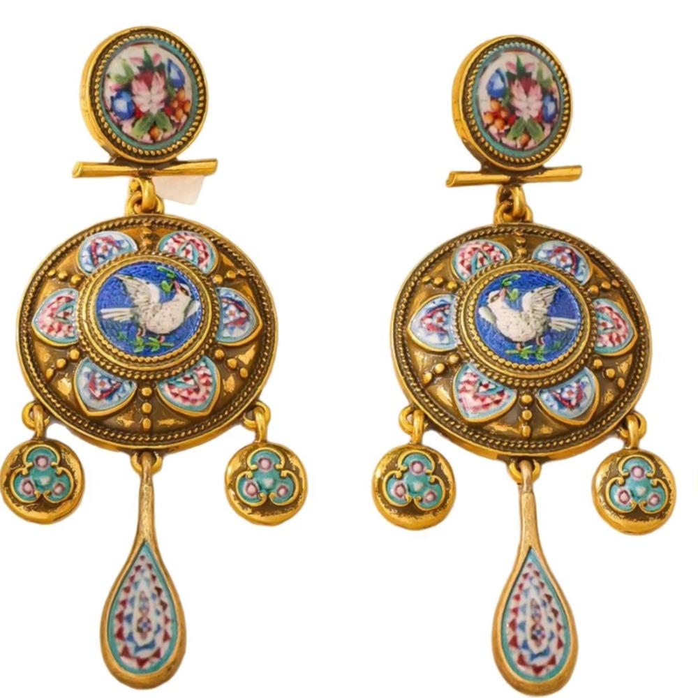Vintage Rattle Earrings Dangle Drop Court-Style Earrings Stylish Ethnic Earrings Daily Wear