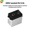 Type 128 USB Power Module Charging Module 220V Socket 5V2.1A Dual Port USB+Type C Charging Socket Module