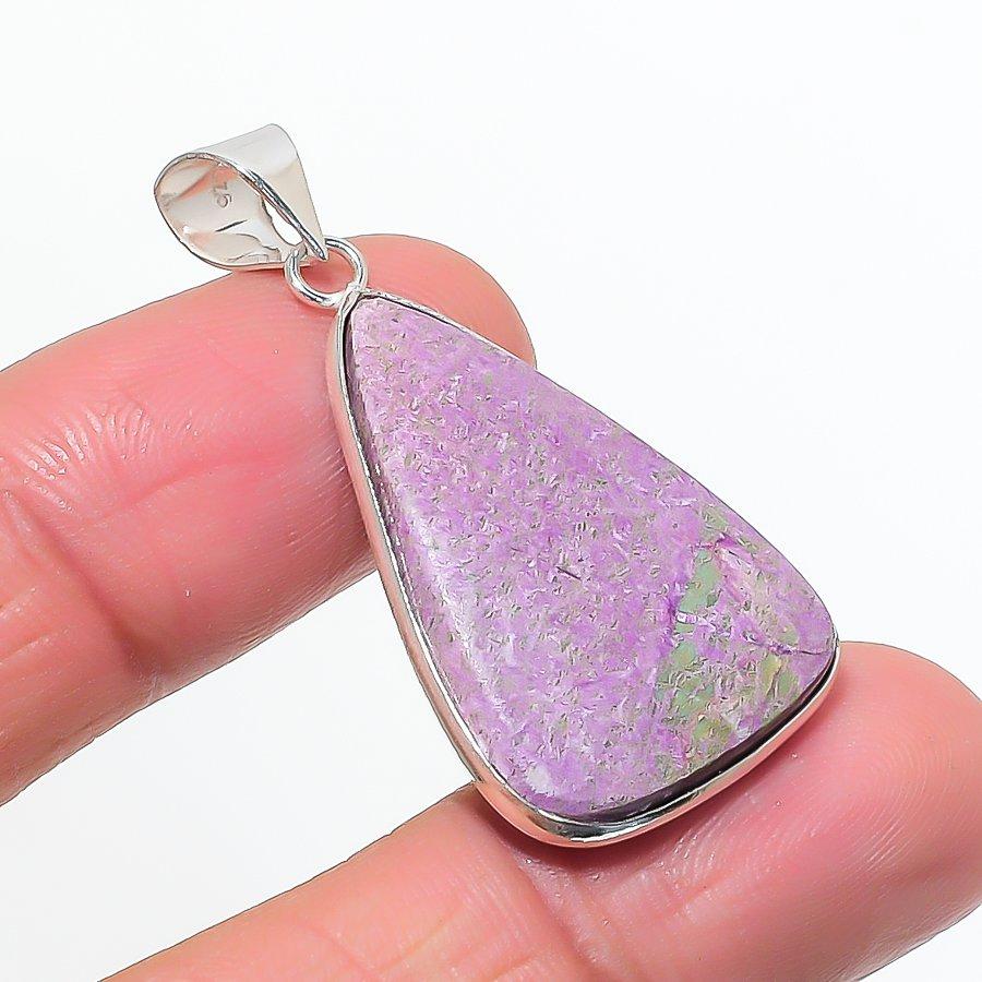 Natural Purpurite Gemastone 925 Sterling Silver Jewelry Pendant 1.77 AP-14454