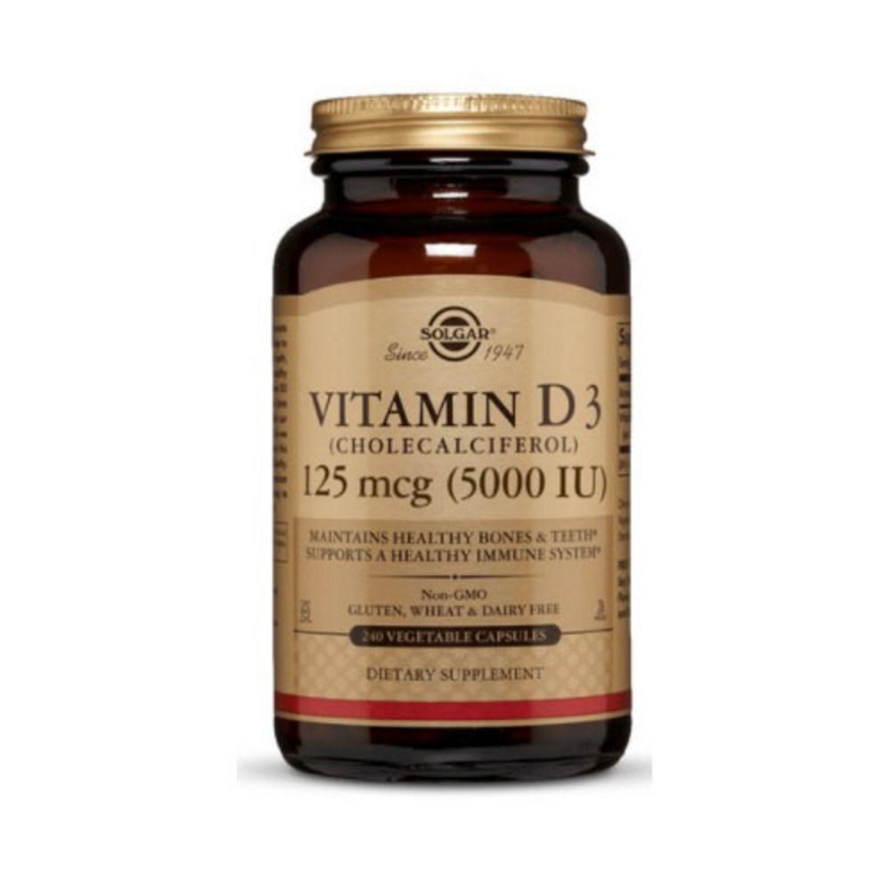 Solgar Vitamin D3 5000 IU Vegetable Capsules 240 Tablets 1 pcs