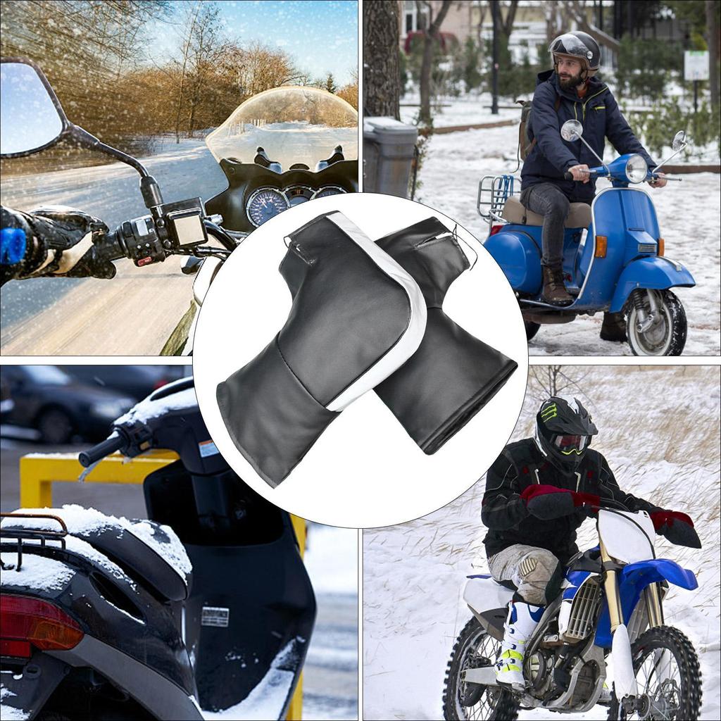 Manchons De Guidon Moto Universels - Épais, Chauds, Imperméables, Pour Scooter Et Moto