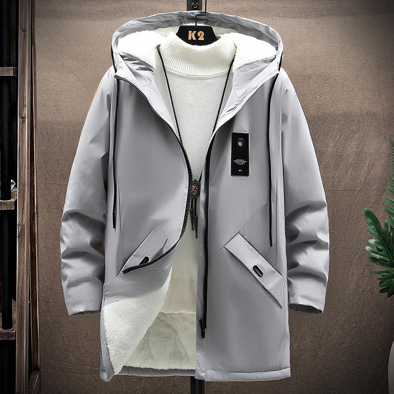Men's Mid-Length Hooded Trench Coat - Autumn Casual Thin Design