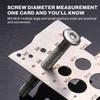 304 Stainless Steel Screw Measuring Gauge Set Precision Thread Pitch & Bolt Size Caliper Tool | M12 Diameter Ruler | Ideal Fat