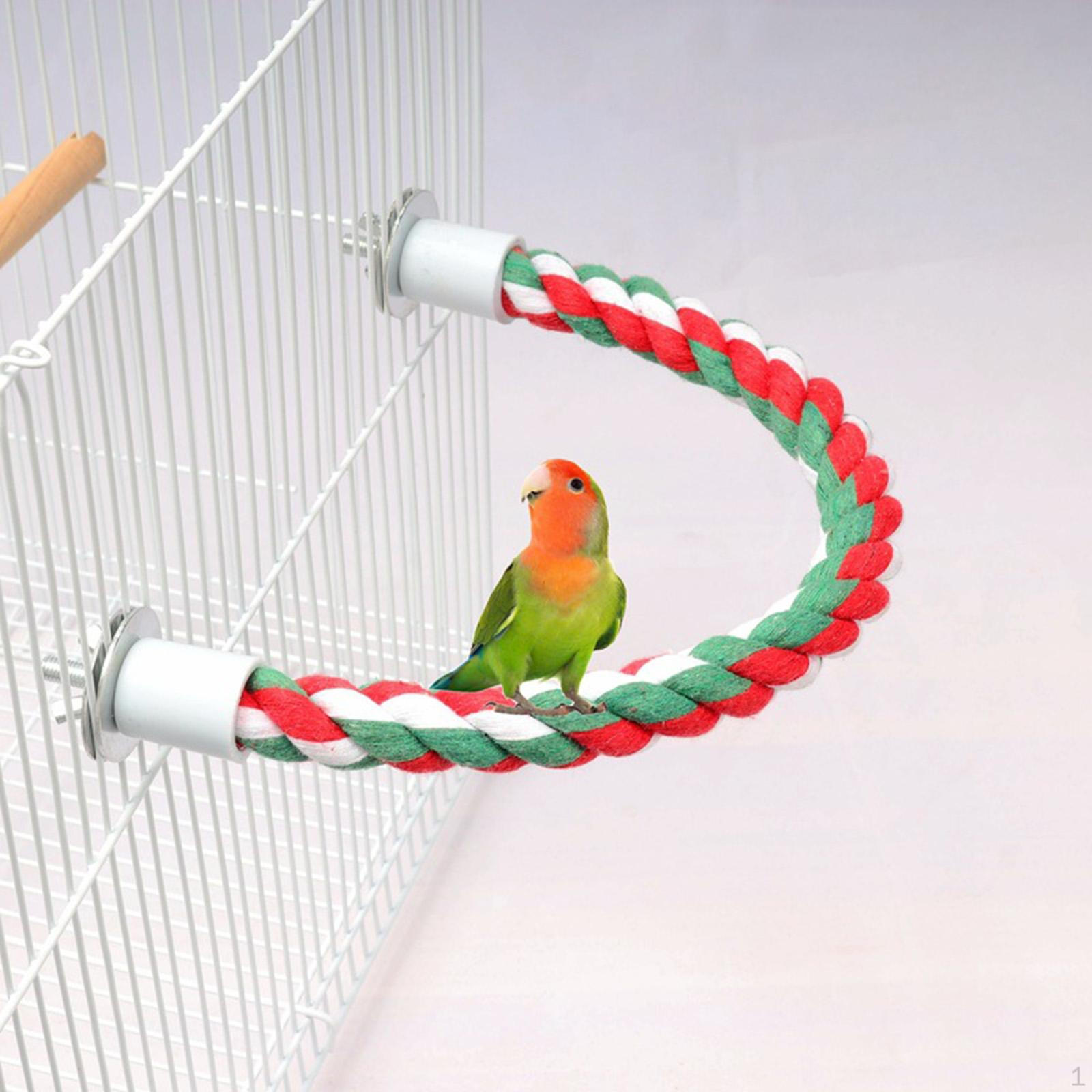

Rope Perch, Climbing Rope, Spiral Stand Toy for Cockatiels Budgie Parakeet Pet Supplies 30cm