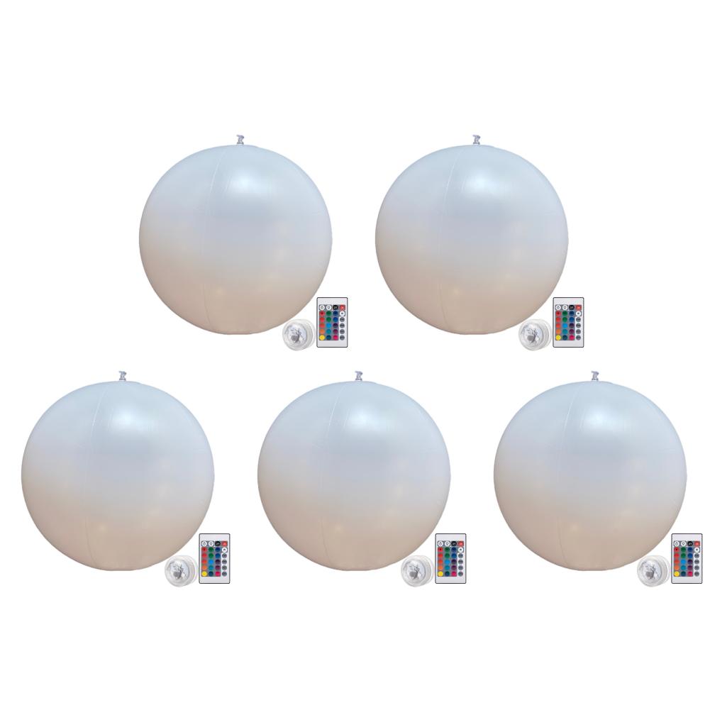Garden Luminous LED Ball 16 Colors LED Glowing Balloon Swimming Pool Luminous Inflatable Balloon Beach Wedding Party Decoration