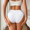 4Pcs/Set Cotton Underwear for Women High Rise Panties Soild Colour Stretch Briefs Ladies Half Cover Briefs Soft Sexy Lingerie