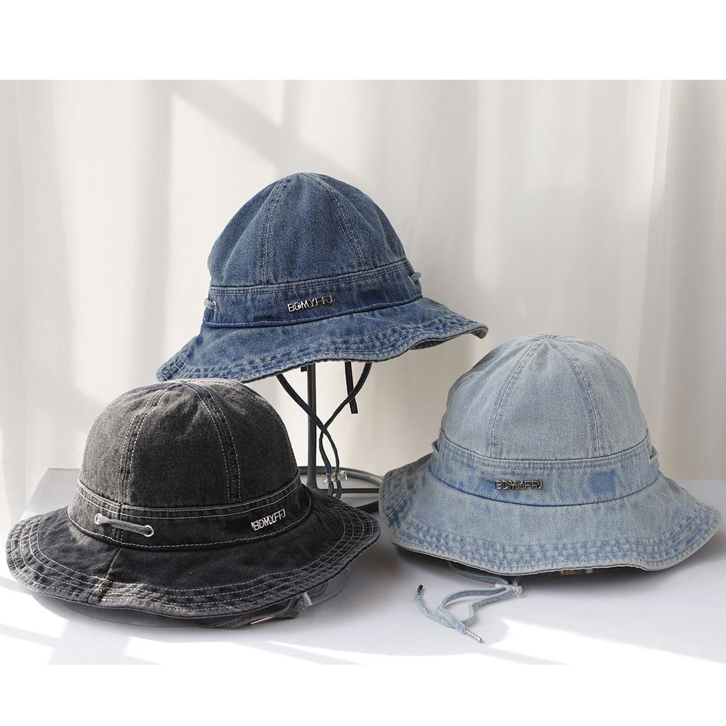 2025 Panama Denim Bucket Hats Shabby Breathable Sun Protection Fisherman Hat For Women Men Summer Sport Hiking Bob Caps