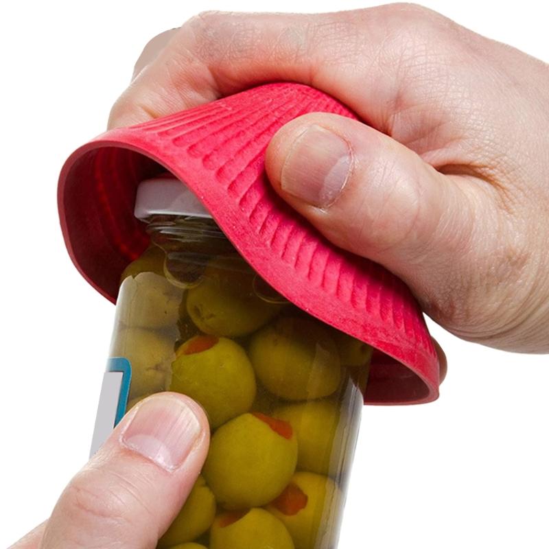 Set of 3 Jar Gripper Pads Jar Opener Pad Multifunctional Heat Insulation Pads Rubber Material for Elderly Children Women