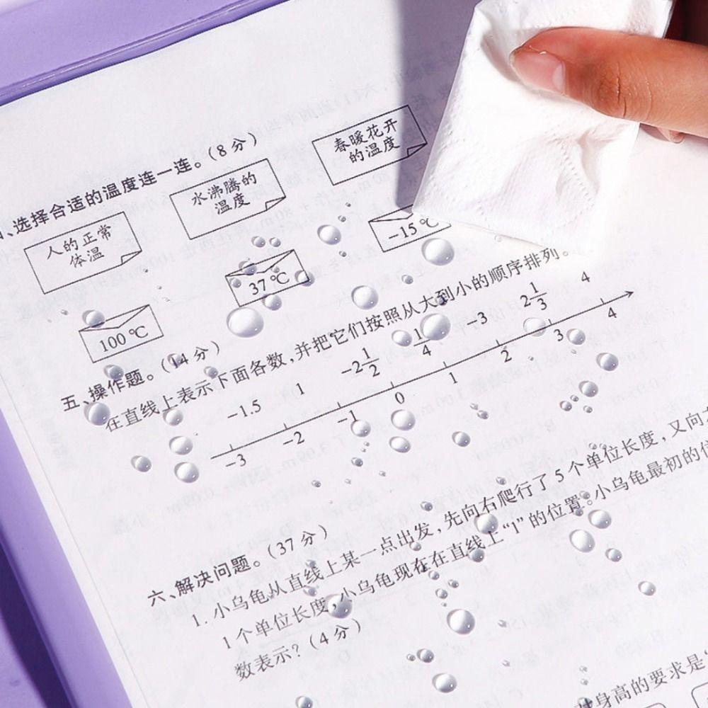 10pcs Waterproof A4 Draw Rod Folder Transparent Test Paper Storage Clip Pull Rod Clip Contract