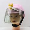 Helmet Lens Wiping Unit with Plastic Housing, Two Push Controls and Built-In Warning Light for Rainy Road Travel