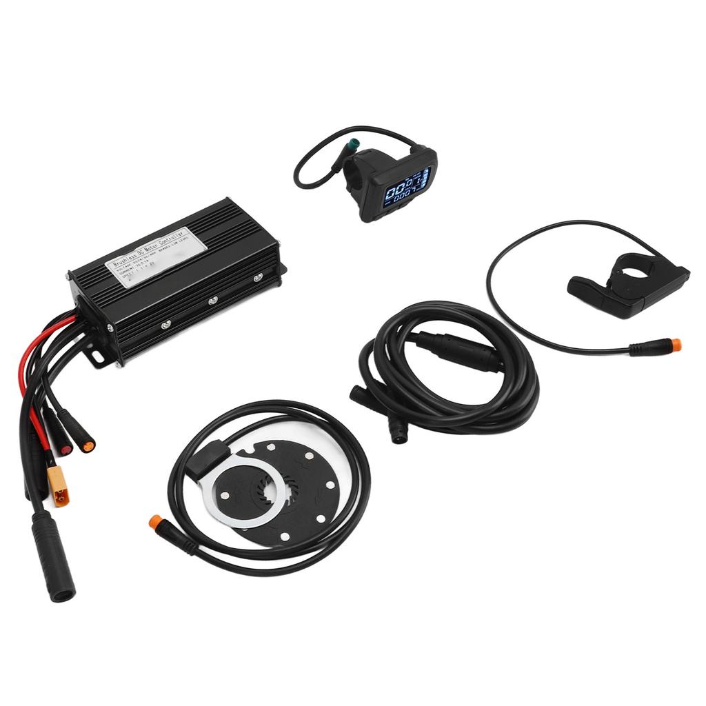 DC24V 36V 48V 26A 3 Modlu Fırçasız Kontrolcü ve EN06 Panelli Elektrikli Bisiklet Başparmak Gaz Kolu
