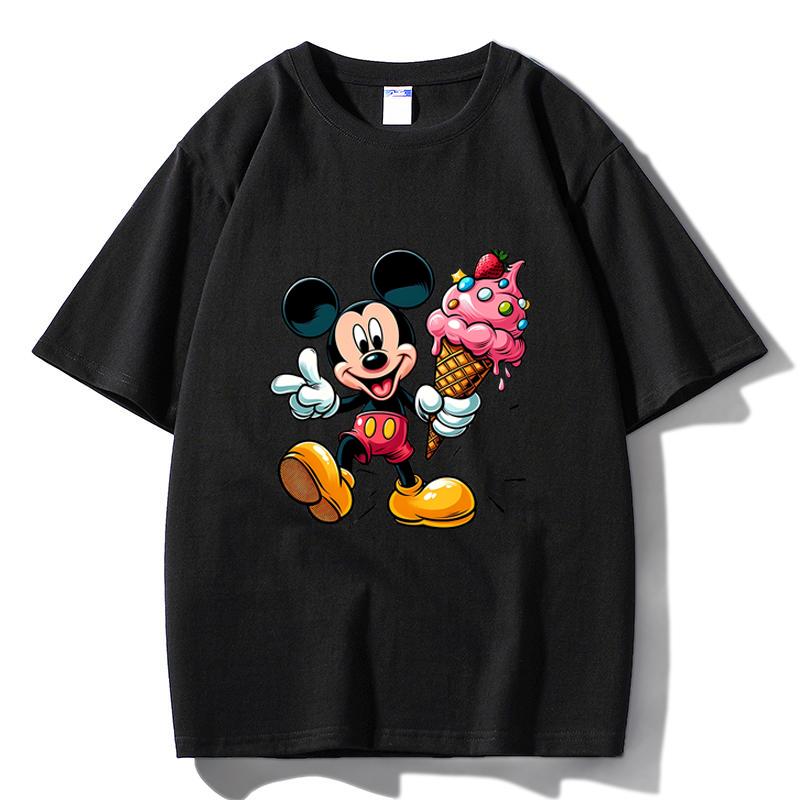 

M33 MINISO 2026 Summer Men Women Print Oversized T-shirt Casual Cotton Tee XS