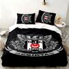 Besiktas JK 3-teiliges Set Perfekt für das Schlafzimmer Gemütliches Bettwäsche-Set enthält einen Bettbezug und zwei Kissenbezüge Ideales Geburtstags- oder Weihnachtsgeschenk