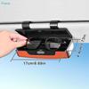 Car Sun Visor Sunglasses Case, Clip-On Magnetic Glasses Holder for Auto Interior Storage