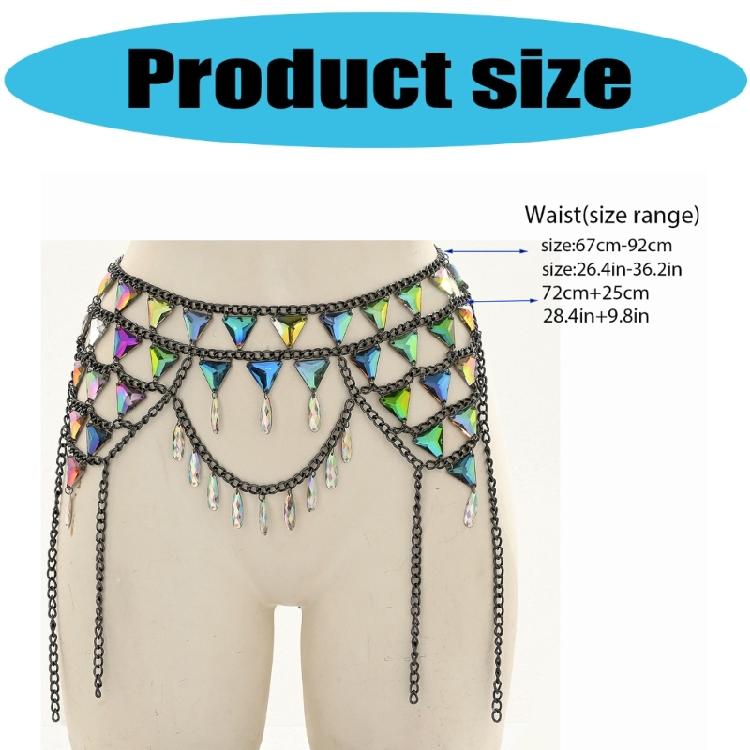 Bohemian Waist Chain Belt Tassels Waterdrops Decorative Body Jewelry Belly Chain For Women Casual Wear Festival Occasion