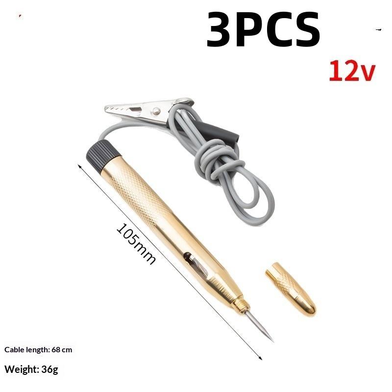 DC 6-24V Universal Auto Car Circuit Tester Lamp, 1/3Pcs Detector Probe, Ideal for Garage Repair Accessories