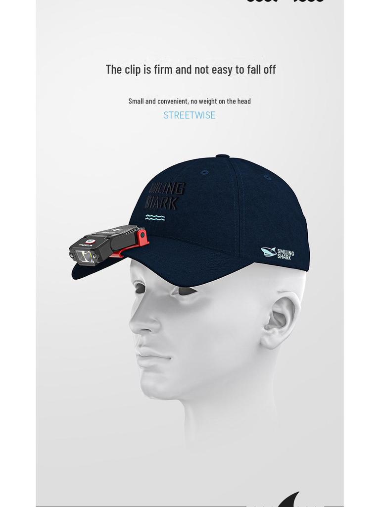 Ultra-Light Rechargeable Cap Clip Headlight for Night Fishing