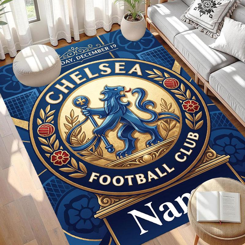Personalizovaný koberec s potiskem Chelsea FC na míru, Všestranný bytový dekorativní koberec, do herny, bytu, na balkon, předsíně, chodby, Dárek