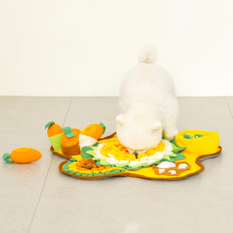 Welpen Nasenarbeit Blume Geräuschvolles Karottenfeld Decke Matte