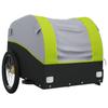 VidaXL Bicycle Trailer Black and Green 45 Kg Iron 94130