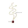 Waterproof Minimalist Square Necklace For Women Girls Fashion Jewelry Stainless Steel Chain Party Accessory