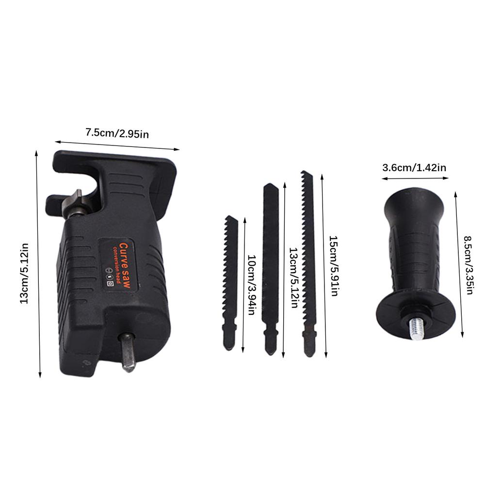 

Адаптер для электролобзика, насадка для модификации дрели, переходная головка, инструмент для дрели, аксессуары для электроинструмента, резка дерева