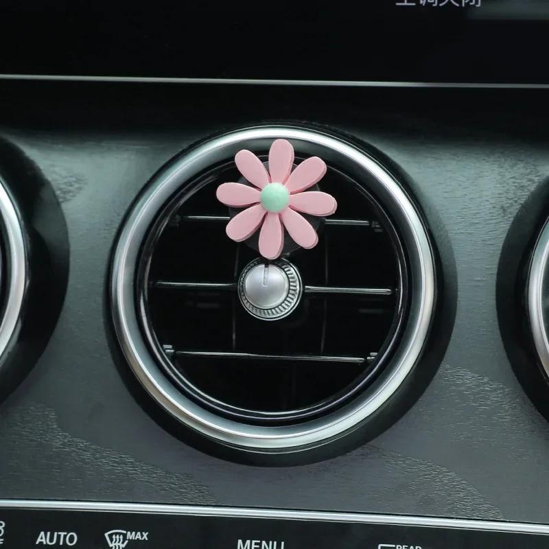 Cute Flower Aromatherapy Car Air Outlet Decoration Perfume Clip Air Freshener Colorful Flora Decor Auto Accessories