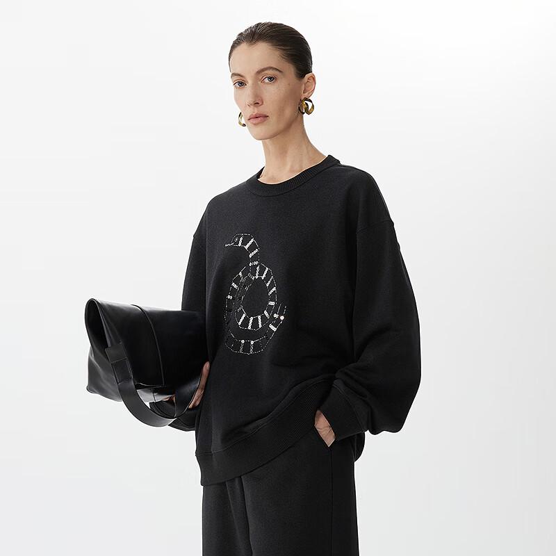 JNBY 2025 Spring Round Neck Pullover Sweatshirt