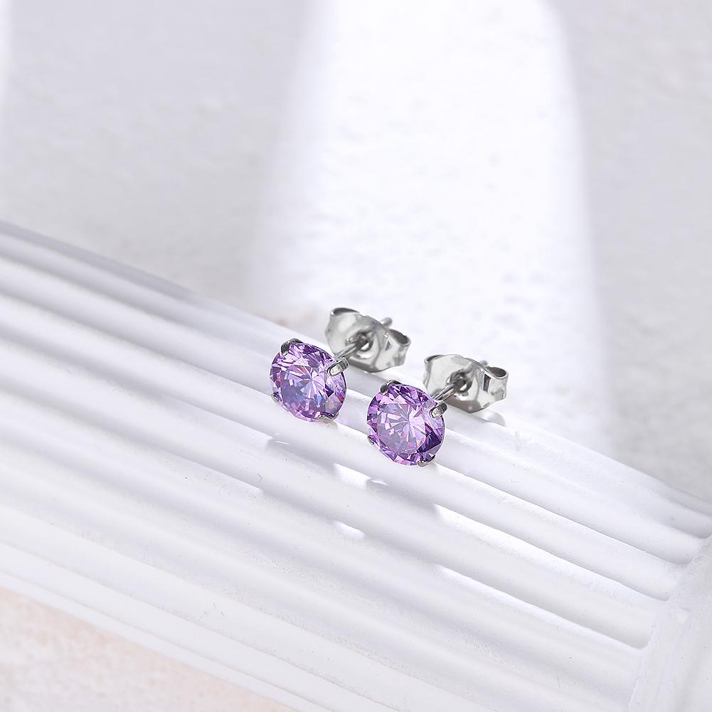 G23 Titanium Hypoallergenic Cubic Zirconia  Tiny Stud Earrings  Nickel Free for Sensitive Ears Women Teen Girls