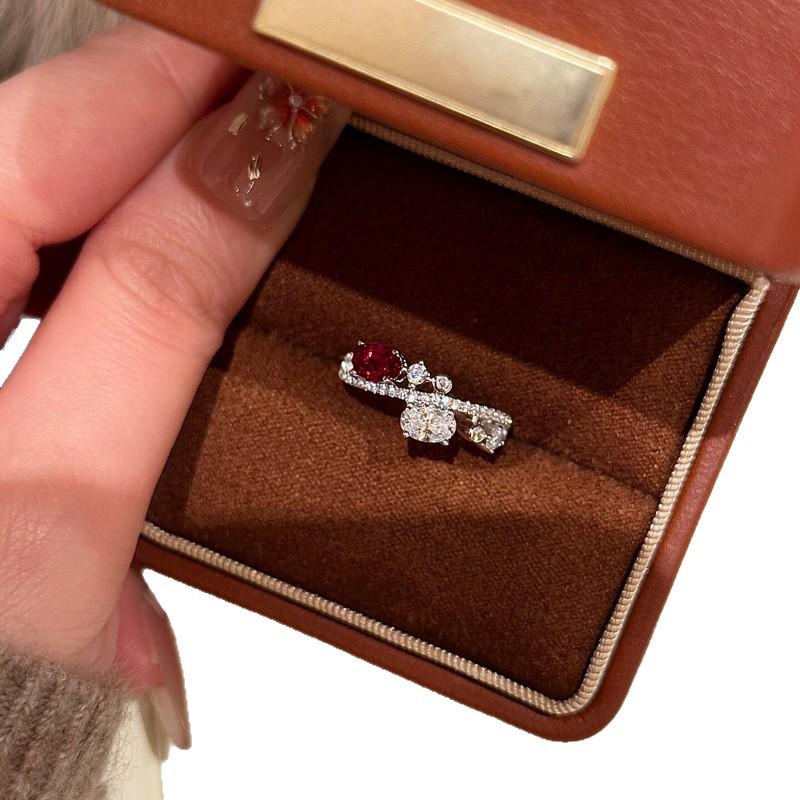 2026 Oval Zirconia Sparkling Open Ring: Simple, Retro Fashion Statement for Index Finger