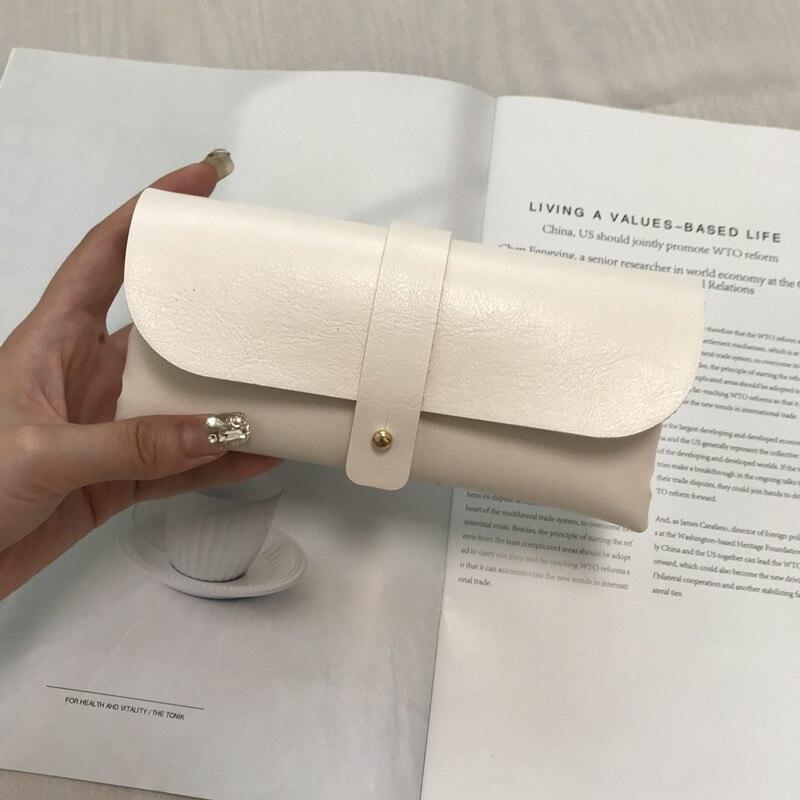 Estuche para gafas de cuero PU, bolsa suave para gafas, caja para gafas de sol portátil, accesorios, estuche para gafas, caja para gafas de sol