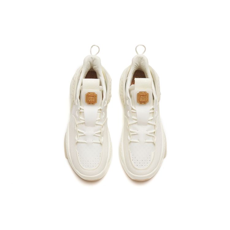 Anta Badass Du Bai He Luo Da Gu Non-Slip Wear-Resistant Breathable Low-Top Skate Shoes Men Sneaker White Yellow 112238080S-1
