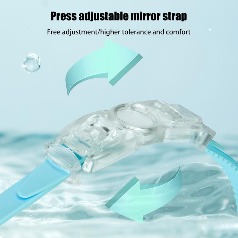 Occhialini da nuoto a tenuta stagna con copri naso Ampia visione a 180° Maschera subacquea Antiappannamento Per snorkeling Piscina Lago Giochi d'acqua