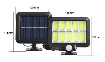 LED Outdoor Solar Powered Human Body Induction Lamp Split Type Courtyard Lamp Solar Charging Courtyard Garage Porch Lighting