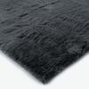 Living Room Rug Faux Fur Extra-soft Dark Grey 120x160
