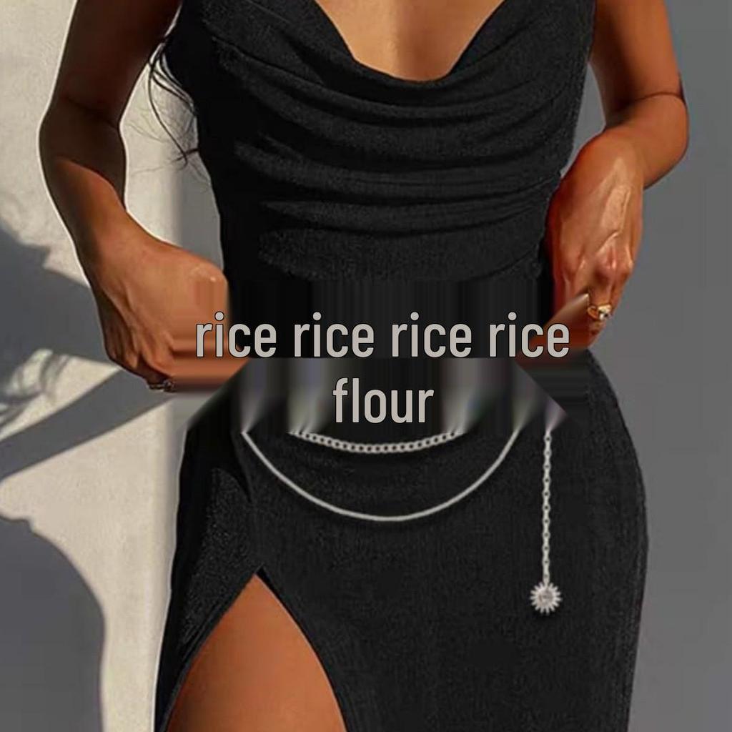 Women's Metal Sunflower Waist Chain - Adjustable European & American Style Body Belt Dress Ornament