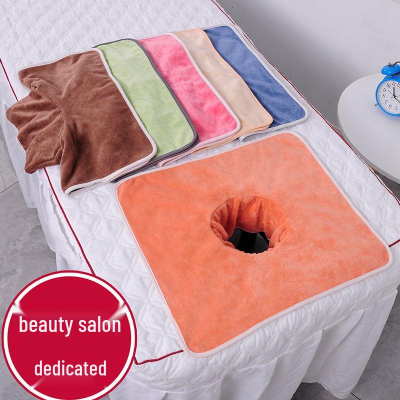 Beauty Salon Face-down Towel: Absorbent, Thick, Soft Bed Sheet with Face Hole.