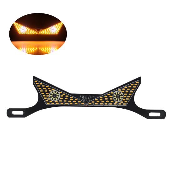 

Motorcycle License Plate Screw Light Shape Rear Taillights with Demon Eye High-Brightness Waterproof Enhanced Night Safety A жёлтый