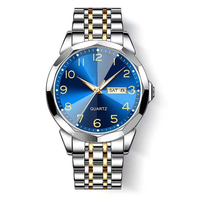 New Business Men's Watch Double Calendar High-end Quartz Men's Watch Fashion Multi-function Watch Non-mechanical Watch