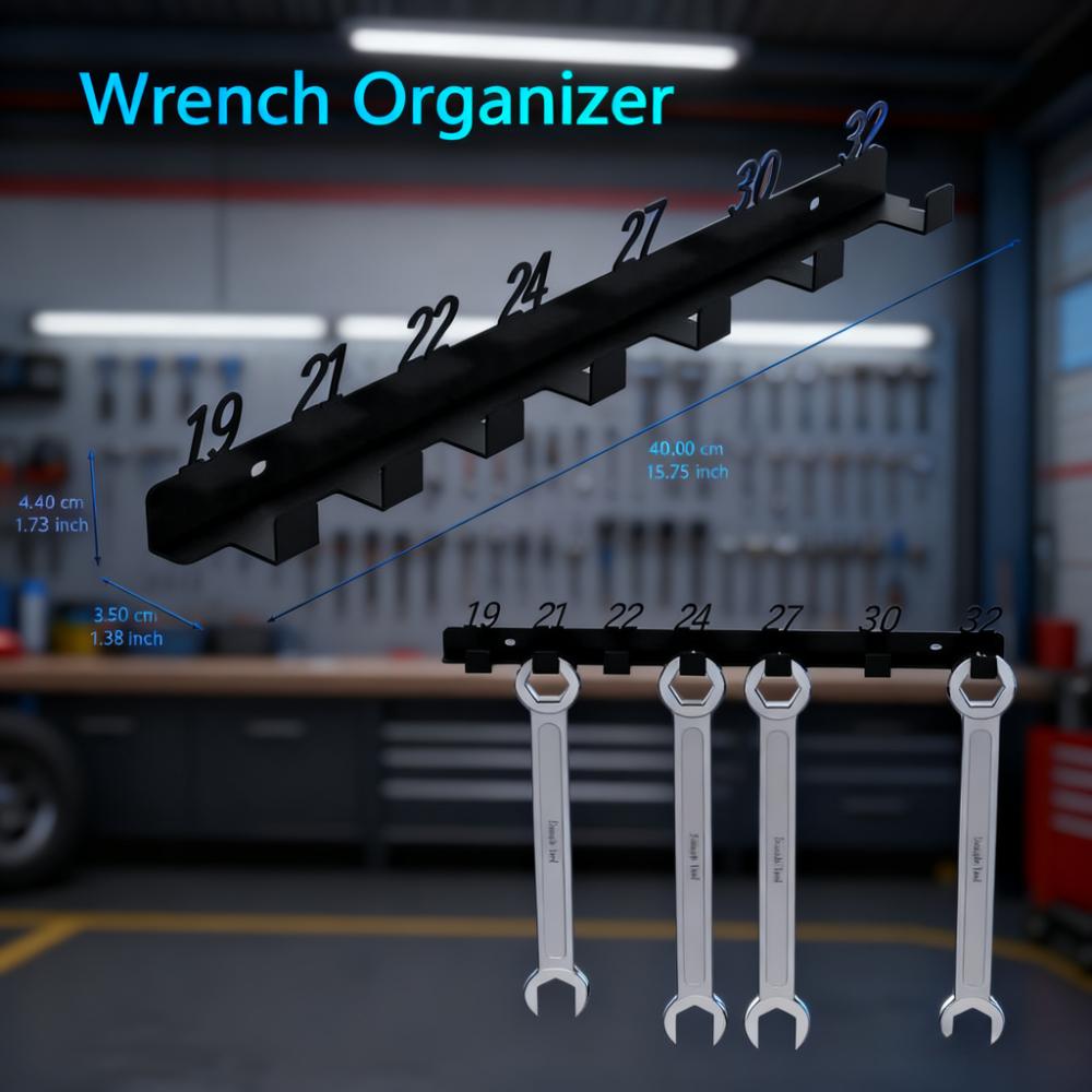 Car dashboard quality wrench sorting rack, portable wall mounted shelf for home use, entrance wall mounted black digital hook