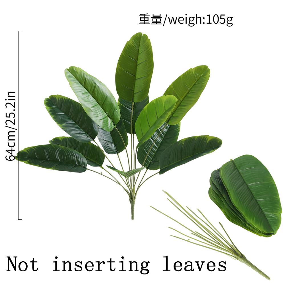 1 шт. Искусственная ветка пальмового листа 56/64 см Букет из искусственных растений Декор для горшечных растений для украшения дома, комнаты, офиса, интерьера
