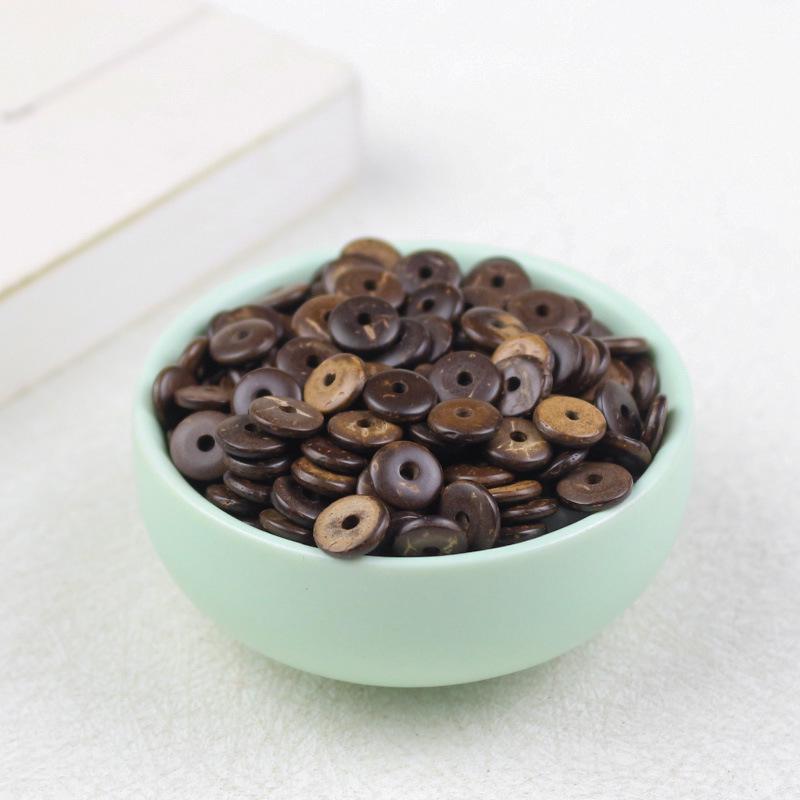 Hainan Natural Coconut Shell 2x8MM Spacer Disc Beads for DIY Tibetan Buddhist Rosary Bracelets