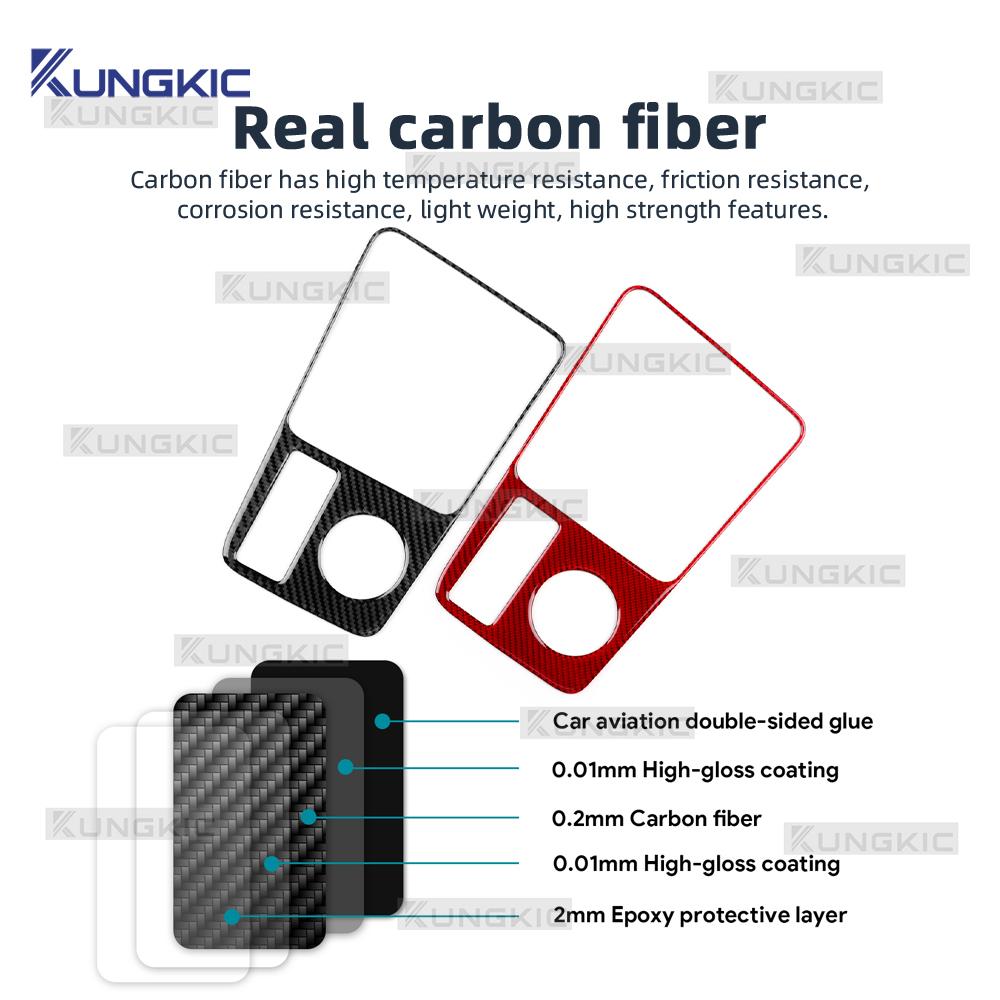 For SEAT Ateca 5F 2016-2025 For Cupra Ateca 5F 2018-2025 Real Soft Carbon Fiber Sticker LHD RHD Manual Car Gear Shift Panel Trim