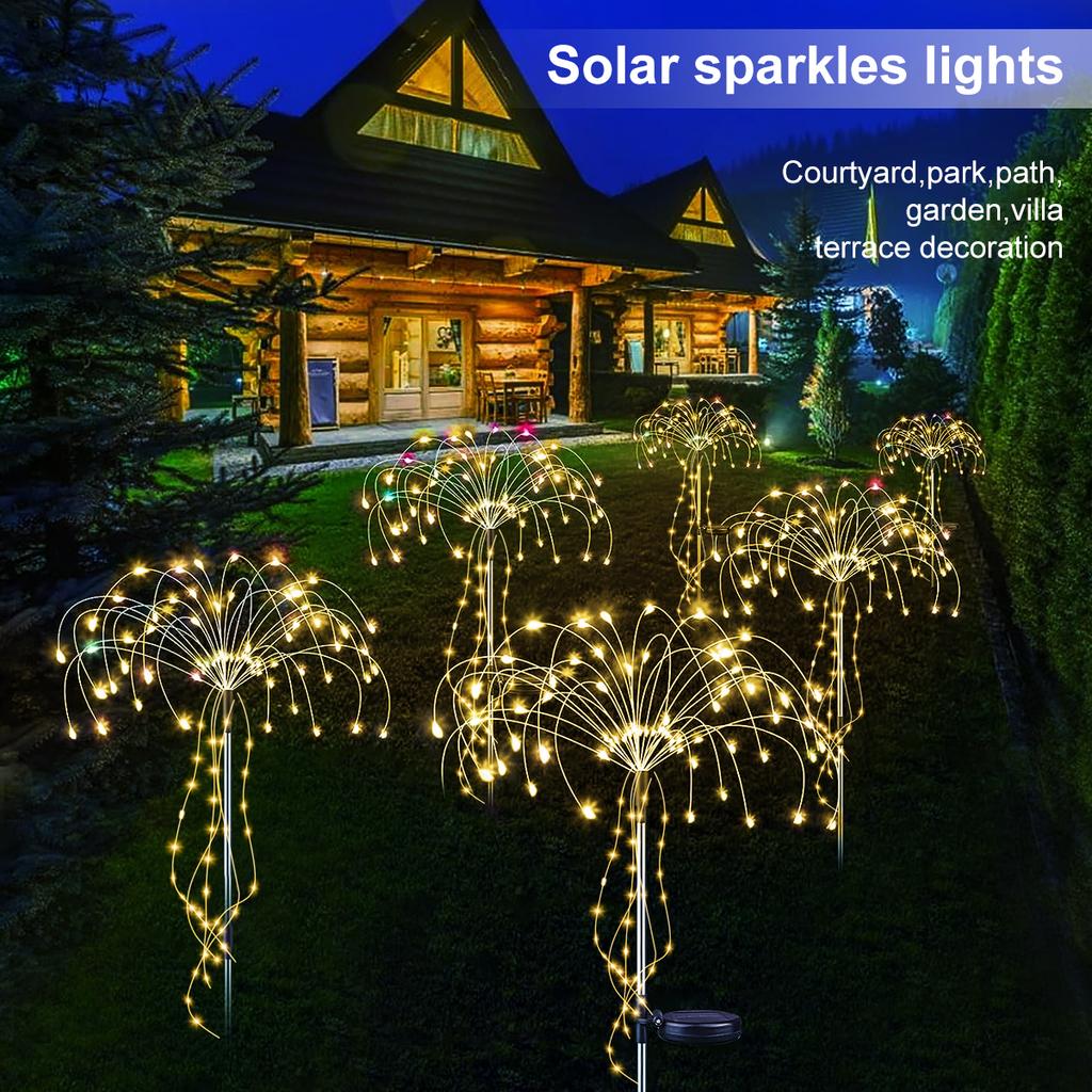 Solar Firework Light,Firefly Light,Solar Jellyfish Light Lawn 8Mode For Garden Patio Walkway Pathway Party Wedding Decor
