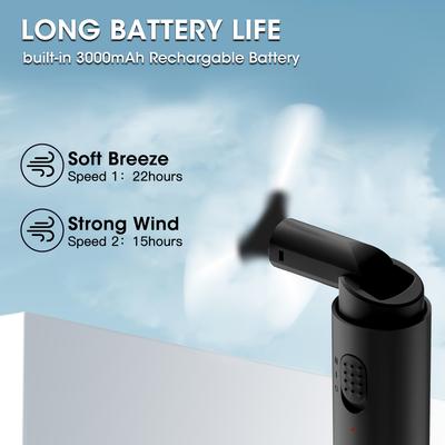Handheld Fan, 2000mAh 11 Hour Personal Fan, Small Mini Fan, 3-speed Hand Fan, High-speed Cooling Fan, Portable Pocket Fan