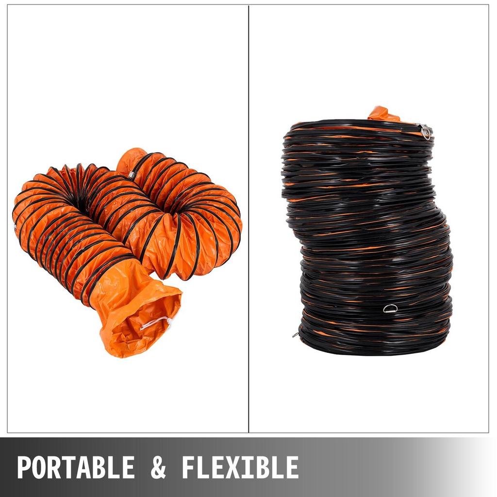 25FTDuct Hosing, PVC Flexible12 Inch Portable for Exhaust Fan