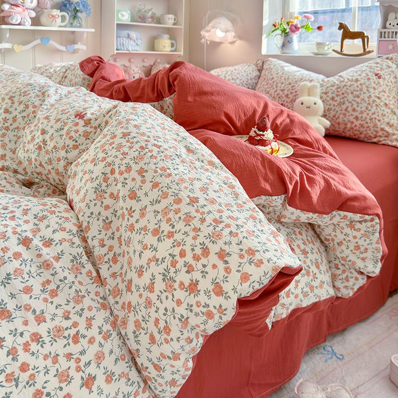 Pure Cotton Cloud Feel Double Layer Dormitory All Cotton Wood Cotton Quilt Cover Soft Breathable Durable Bedding Essential