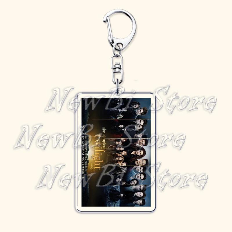 Movie Twilight Vampire Keychain for Accessories Bag Pendant Bella Swan Edward Cullen Eclipse Key Chain Keyring Jewelry Fans Gift
