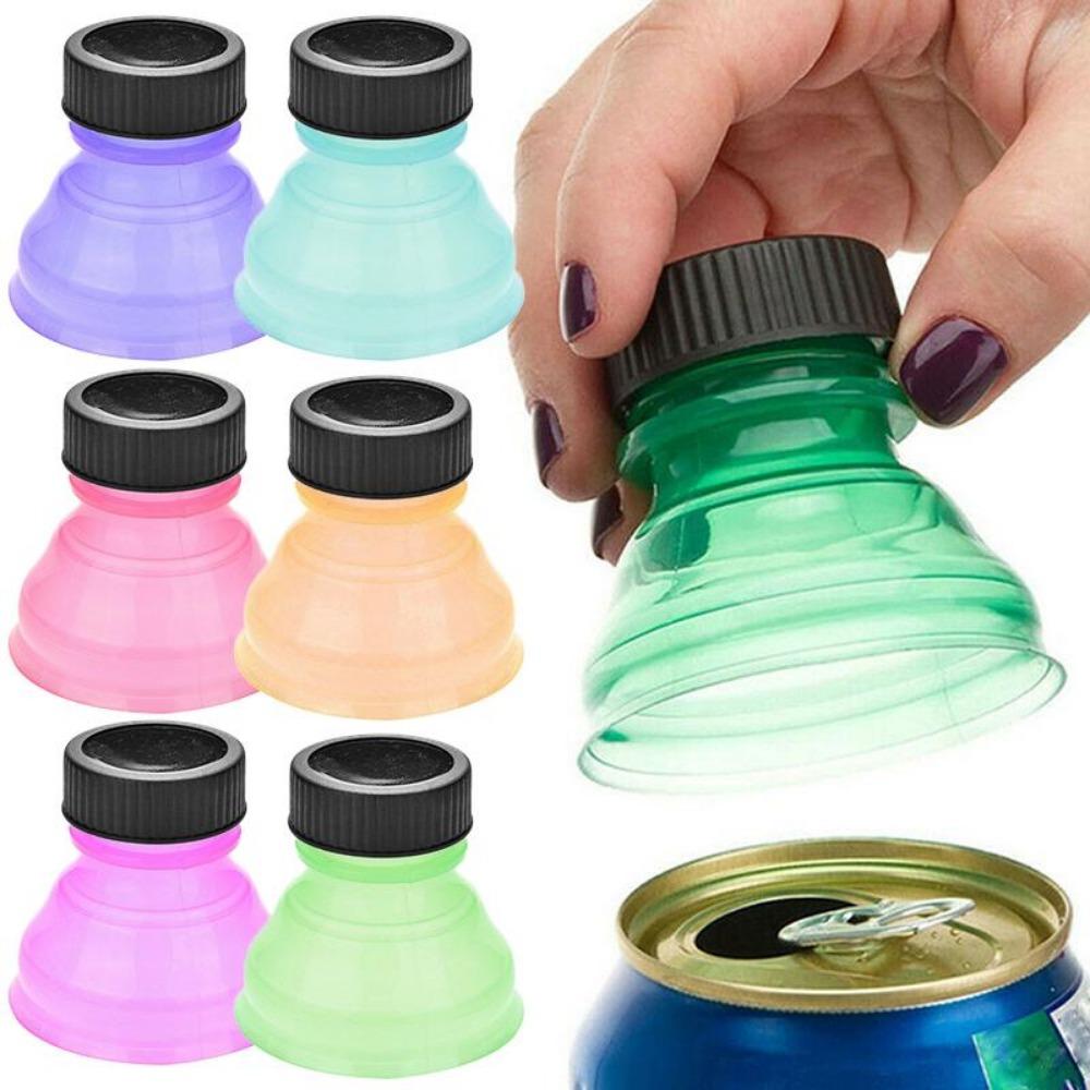 6 pezzi di plastica riutilizzabile per birra, distributore di acqua, coperchio, tappi di protezione, coperchio, bottiglia, soda, risparmio, può, tappo, accessori moda
